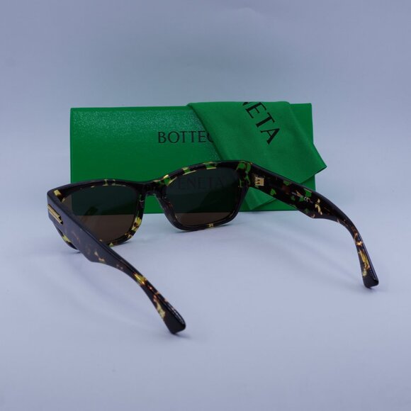 Bottega Veneta BV1143S 002 Rectangle Sunglasses - Havana\Brown - Picture 10 of 10